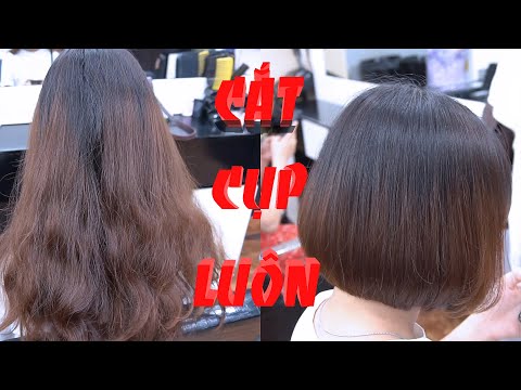 Dạy cắt tóc/ Dạy cắt tóc nữ / day cắt tóc bob .Short haircut, BOB haircut, hair cut.