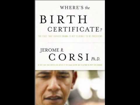 Jerome Corsi: Obama Birth Certificate 100% Forged; Hawaii Officials Forged It - 5/18/2011