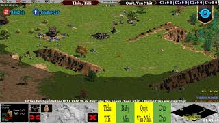 AoE 2vs2 Random Tiểu Màn Thầu, TiTi vs Quýt, Văn Nhất Ngày 10-06-2018