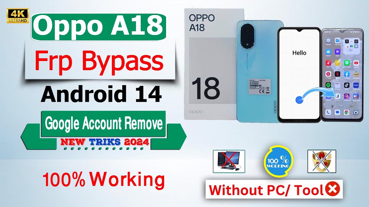 OPPO A18 FFP BYPASS ANDROID 14 WITHOUT PC || OPPO A18 OPPO A18 FFP BYPASS ANDROID 14 WITHOUT PC || OPPO A18
