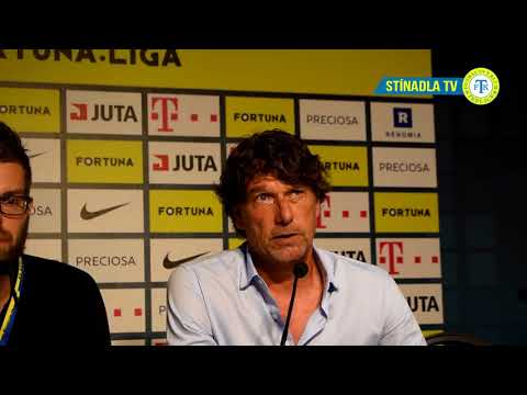 Tiskov konference hostujcho trenra po utkn Liberec - Teplice (4.8.2018)
