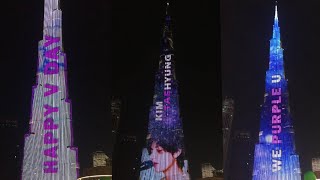 Kim Taehyungs Birthday Production In Burj Khalifa Dubai 2021