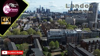 Watch London Lambeth Area View Drone Aerial Relaxation 4K Uhd Video England