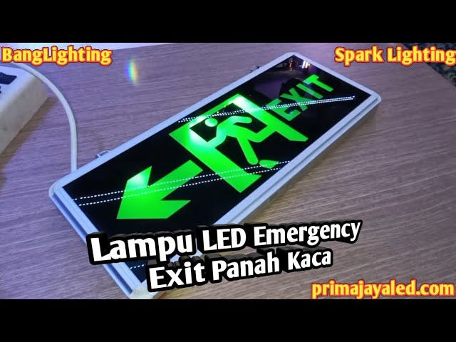 Lampu LED Emergency Exit Panah Kaca