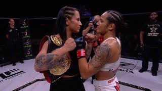 The rematch is ON! Champ Alesha Zappitella and No.1 contender Jessica Delboni face to face again
