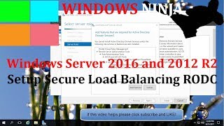 Windows Server 2016 And 2012 R2 - Setup Secure Load Balancing Rodc