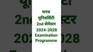 Magadh University Semester 2 Exam Date,Magadh University 2024-2028 Exam Dates,2024-2028 Exam Date
