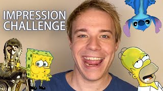 Impression Challenge! Spongebob, Harry Potter, Batman, And More!