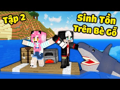 REDHOOD THỬ THÁCH 24 GIỜ SINH TỒN TRÊN BÈ GỖ TRONG MINECRAFT TẬP 2*REDHOOD TROLL MỀU BẰNG TNT MCPE