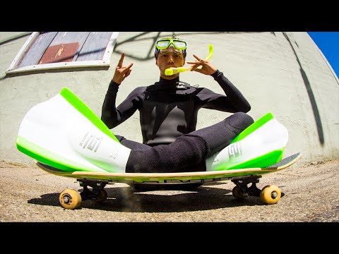 SKATING IN SWIM FINS!? | SCUBA DIVER VS SKATEBOARD