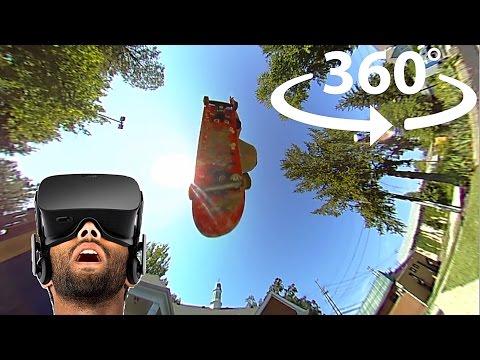 Skateboarding Over a 360 Camera