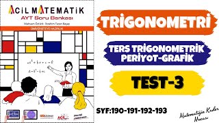 2022 ACİL MATEMATİK AYT |TRİGONOMETRİ |Ters Trigonometrik-Periyot-Grafik Test-3 
