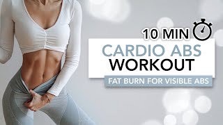 10 MIN CARDIO ABS WORKOUT | Fat Burn For Visible Abs | Eylem Abaci