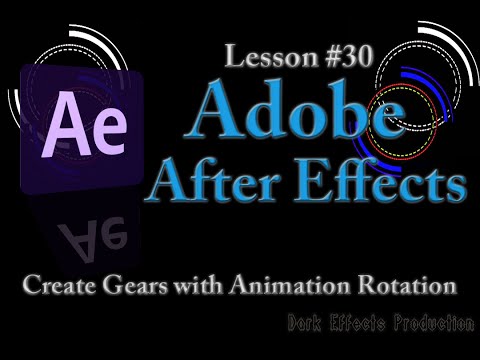 Adobe After Effects - Creating Gears with Animation Rotation, and Color Animation