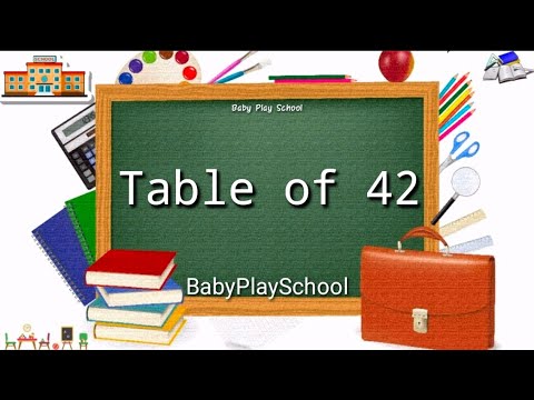 42 पहाड़ा | Tables of 42 | BabyPlayschool | 42 का पहाड़ा |TABLE of 42 By Baby Play School