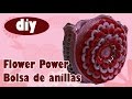 Cómo hacer una bolsa con anillas: "Flower Power" paso 1