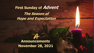 November 28, 2021 - Live Sunday Morning Worship Service
