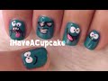 Bloo from Foster's Home for Imaginary Friends Nail Art