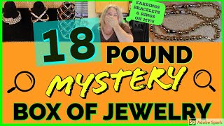 HUGE MYSTERY JEWELRY BOX UNBOXING | 18 POUND GOODWILL JEWELRY BOX Opening Unjarring Reveal tiny GOLD