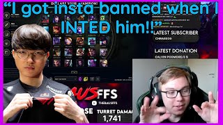 Thebausffs On Faker Getting His Kr Account Banned For Inting In His Game