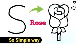 Rose Drawing for kids | Two Rose Drawing tutorial for beginners