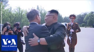 South Korea's President Moon Jae-in Meets with North Korea's Leader Kim Jong Un Again South Korea's President Moon Jae-in Meets with North Korea's Leader Kim Jong Un Again