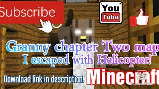 Granny Chapter Two Gameplay in Minecraft PE - Helicopter escape - Map link in de