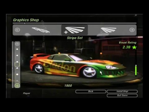 Need For Speed Underground 2 Tuning Toyota Supra