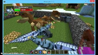 Minecraft Mob Battle - Maka Alpha Vs Zoataur & Ventoraptor