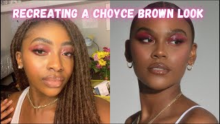 Recreating Choyce Brown's Photoshoot Makeup (Tutorial) - Glossy Lid