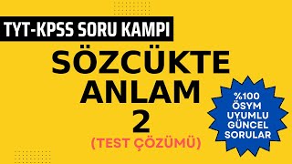 Tyt-Kpss Türkçe Soru Kampı 2. Gün Sözcükte Anlam Test -2
