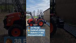 Kompakttraktor Mit Power Frontlader Hebt En Strohballen - Kubota L1-382 Bei Concept Hof-Technik
