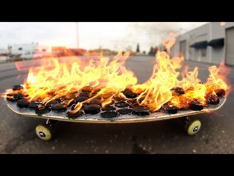 EXTREMELY DANGEROUS BED OF FIRE SKATEBOARD | YMIWSI Ep 181