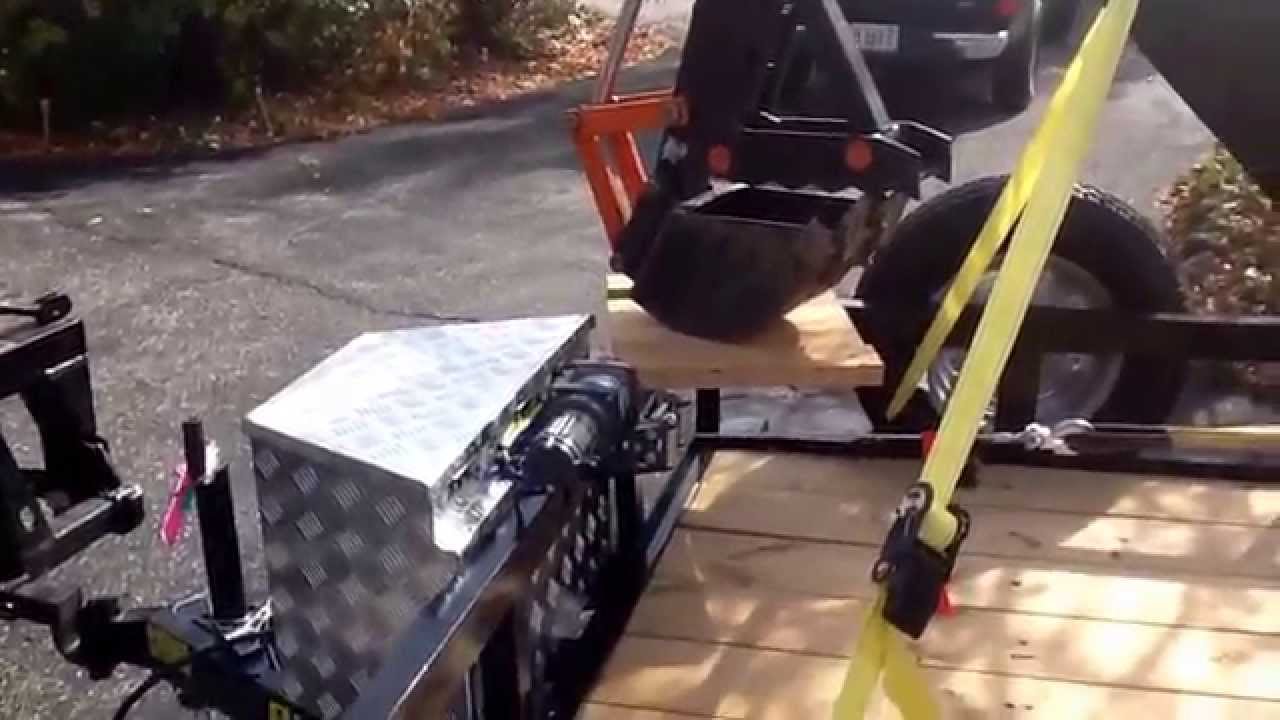 Trailering the Harbor Freight trencher YouTube