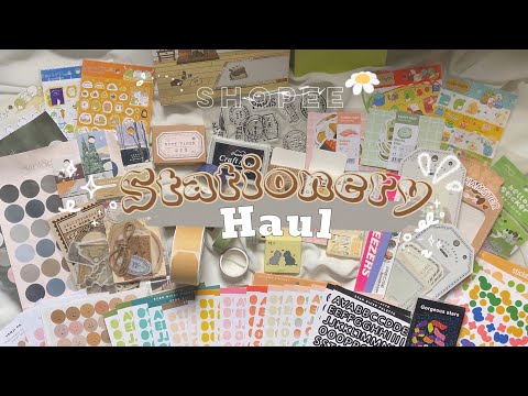 Shopee Stationery haul 🛒. + links | Lần đầu mua con dấu in, sticker vintage, cute pets 🐶 3 🌱