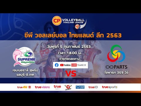 ซีพี วอลเลย์บอลไทยแลนด์ ลีก 2020 l เจนเนอราลี่ สุพรีม ชลบุรี-อี.เทค พบ โอพาร์ท 369 วีซี