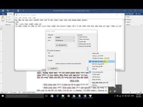 hướng dẫn chuyển font vni sang time new roman