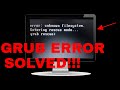 No Such Partition Grub Error - SOLVED