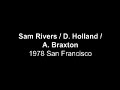 Sam Rivers Dave Holland Anthony Braxton = San Francisco 1978