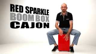 Red Sparkle Boom Box Cajon