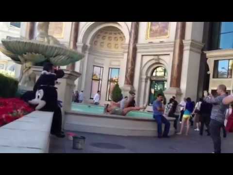 Epic Fail: Lauren falls into Las Vegas Fountain While Trying to Look Hot