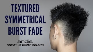 Vinsen The Barber - Andis Proalloy Fade Clipper Mens Symmetrical Textured Burst Fade Haircut