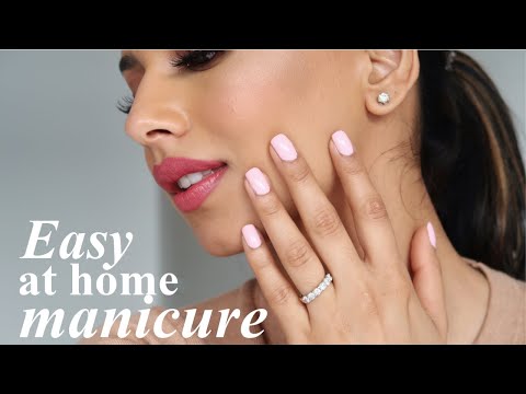 My AT HOME MANICURE Routine! | Nailpolish that lasts! - YouTube