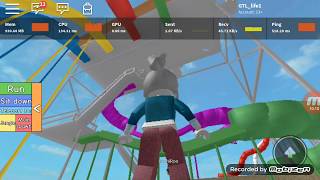 Playing in the water park