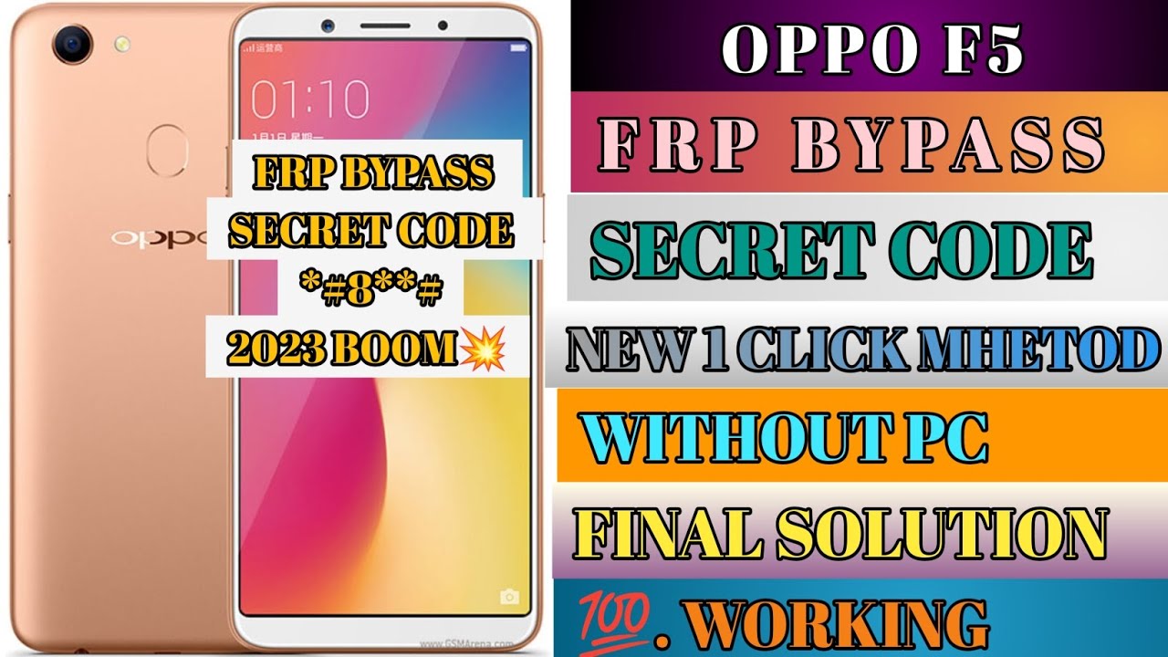 Oppo F5 Youth CPH1725 FRP Remove Google Account Bypass Oppo F5 Youth CPH1725 FRP Remove Google Account Bypass