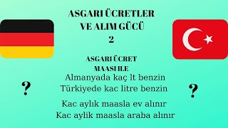 Almanya Asgari Ücret Ve Türkiye Asgari Ücret Ile Alım Gücü 2