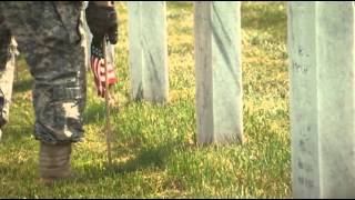 Raw: Memorial Day Flags Placed at Arlington