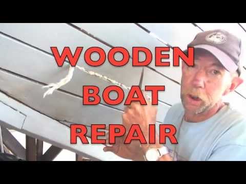 Wooden Boat Repair-Dry hull caulking 3 - YouTube