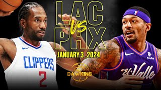 Los Angeles Clippers vs Phoenix Suns  Game Highlights | January 3, 2024 | FreeDa