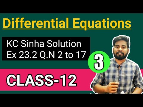 Differential Equations Class 12,KC Sinha Ex 23.2 Solution,Formation of Differential Equations